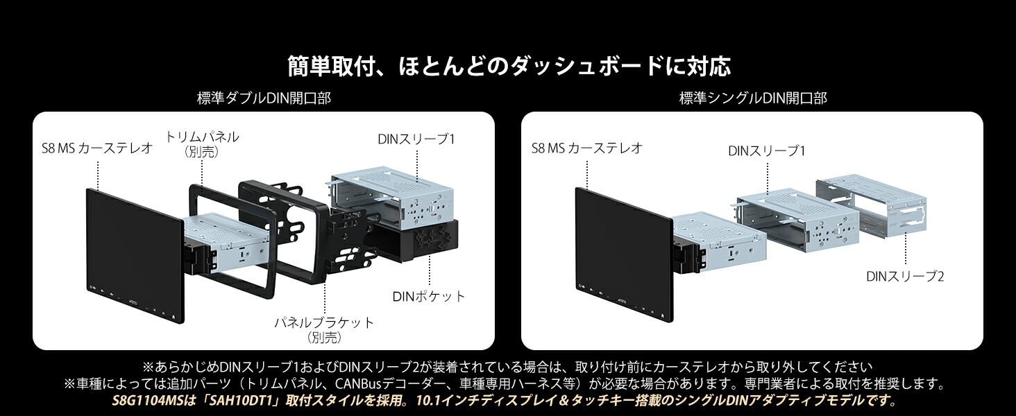 10インチ] ATOTO S8 最新 2DIN & 1 DIN対応 Androidフローティングナビ