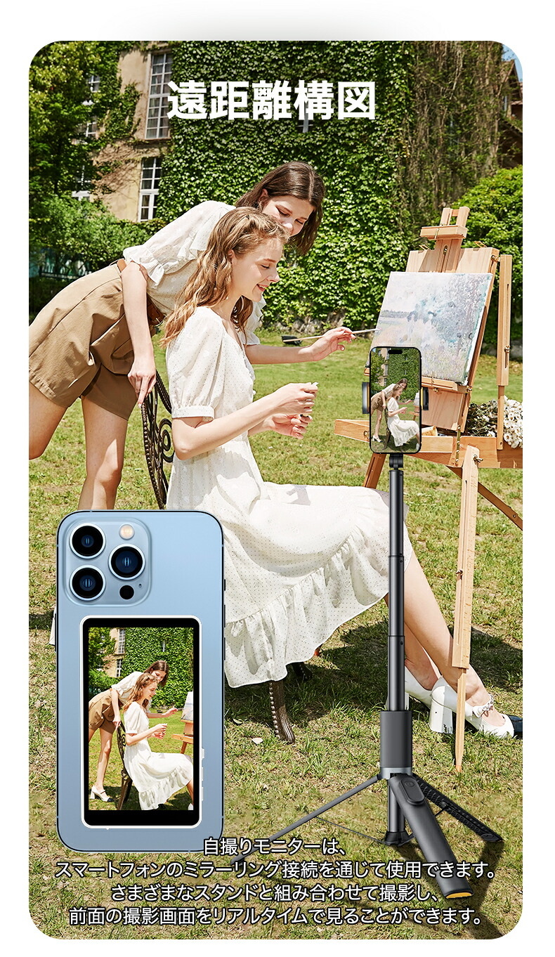 楽天市場】iPhone、アンドロイド背面カメラ自撮りモニター、Vlog
