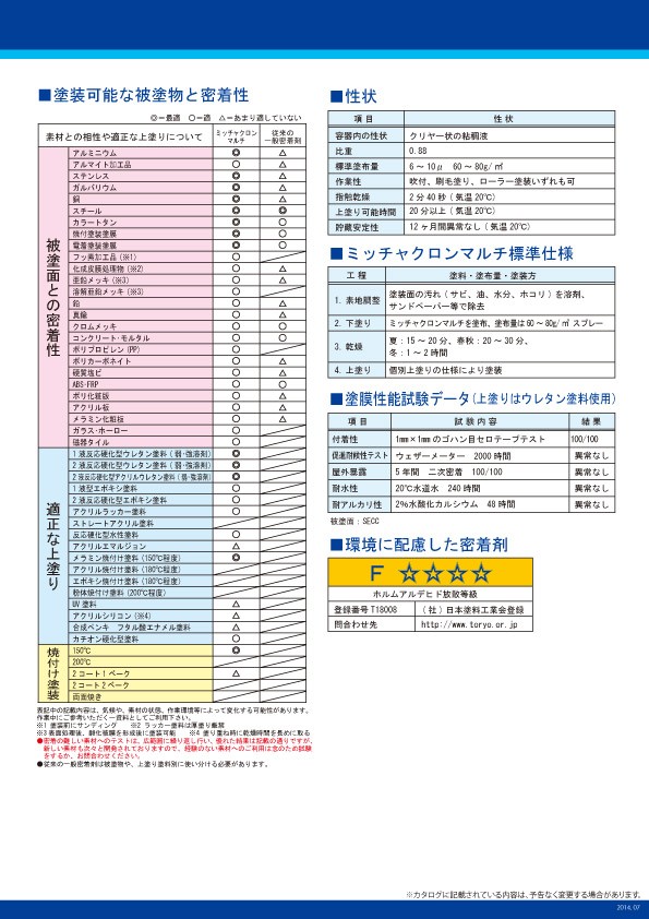 染めQテクノロジィ ミッチャクロンマルチ ４L :0181-02614:塗料通販ショップ ペイント イロ屋 - 通販 - Yahoo!ショッピング