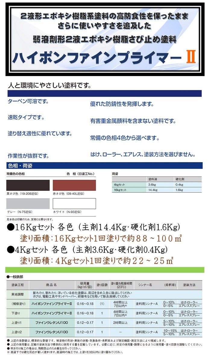 値頃 ニッペ ハイポンファインプライマーII硬化剤 １．６Ｋｇ缶 qdtek.vn