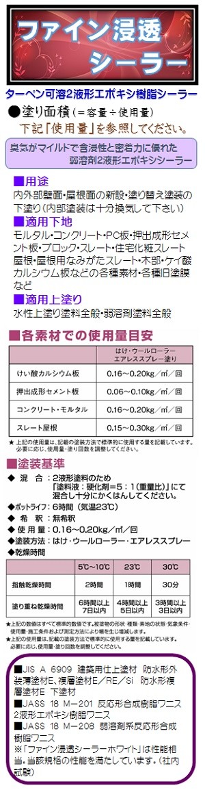 ニッペ ファイン浸透シーラー 各色（主剤＋硬化剤） 15Kgセット【２液