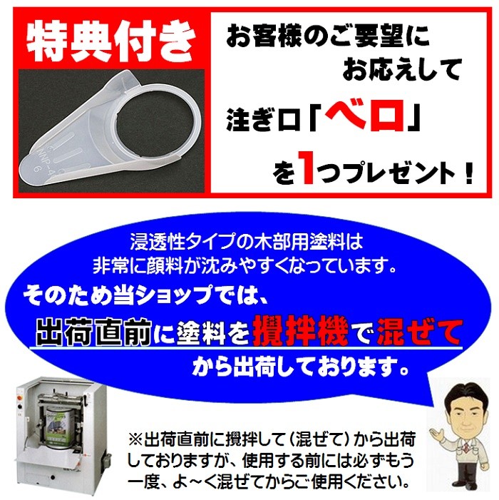 送料無料/注ぎ口（ベロ）付き/スーパーウッドステイン（屋外用） 各色