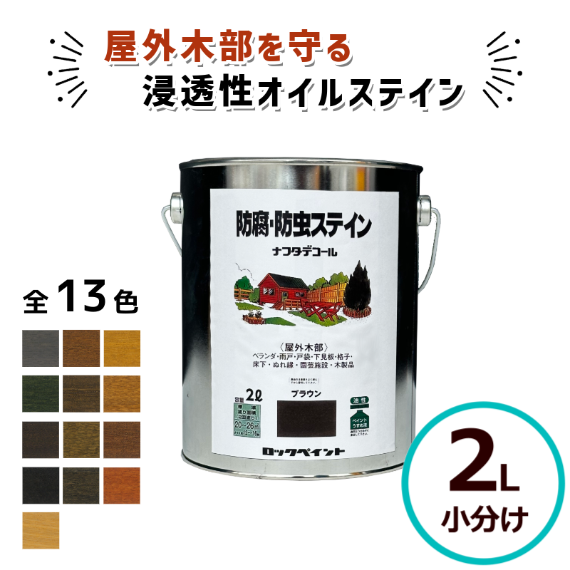 ナフタデコール 2L 防腐 防虫 ステイン 木部 木材 木 ウッドデッキ