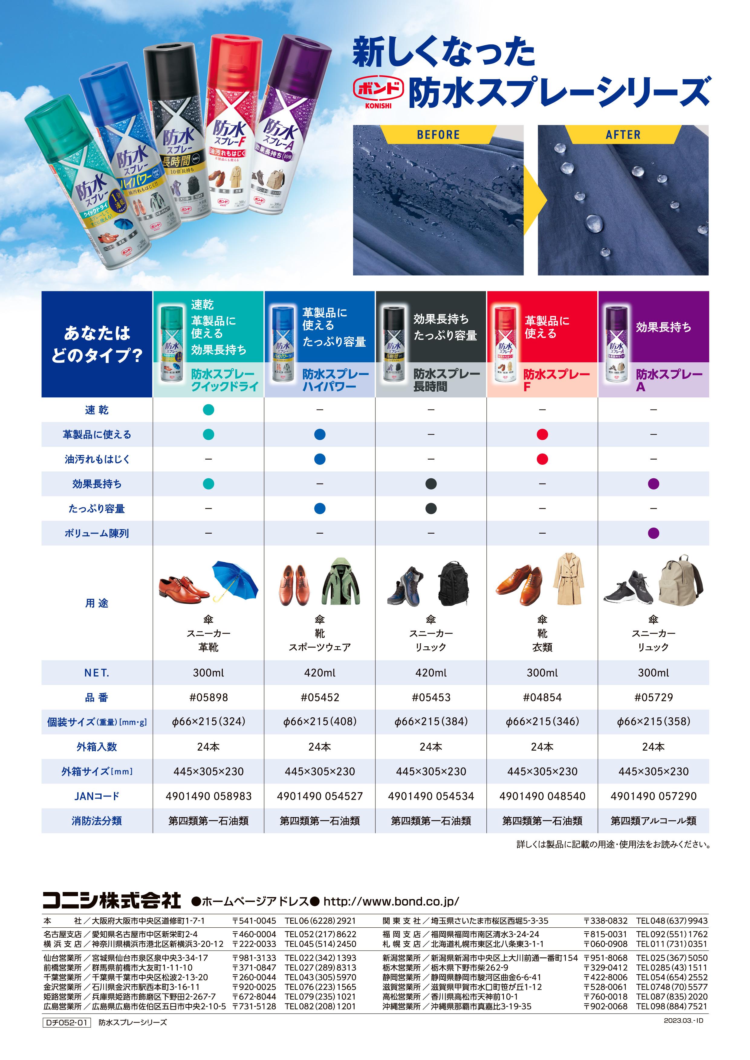 ＼まとめ買いでお得！／クイックドライ 防水スプレー 1分速乾 強力撥水 靴 スニーカー 革靴 布 バッグ 衣類 アウトドア テント リュック 長時間持続 コニシ |  | 04