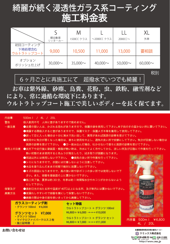 ウルトラトップコート 500ml 4L 20L...の詳細画像2