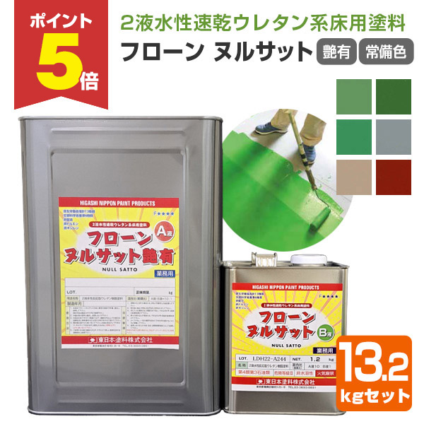 P5倍！】 フローン ヌルサット 艶有 常備色 13.2kgセット （東日本塗料