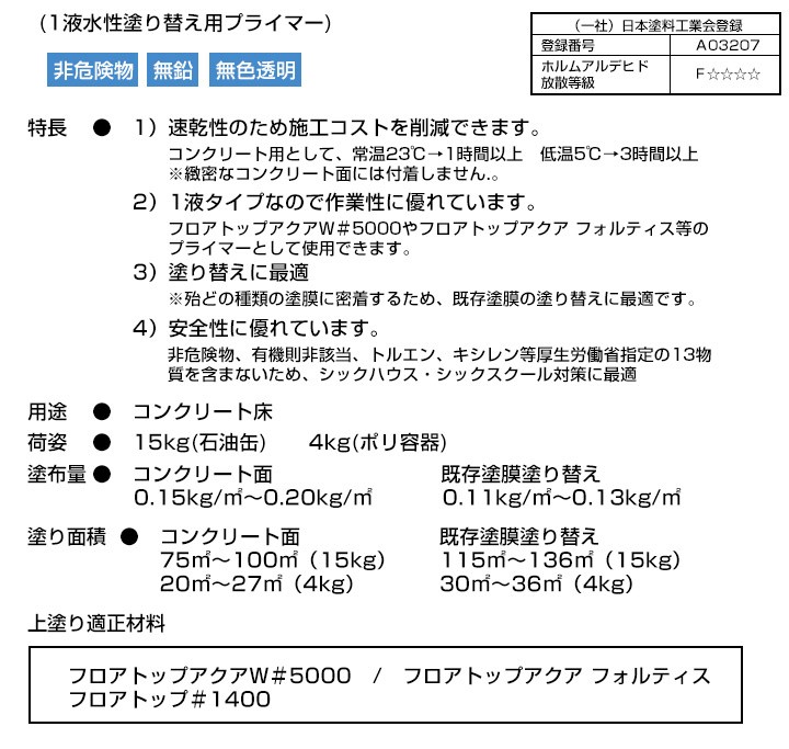 フロアトップアクア水性速乾プライマーとは