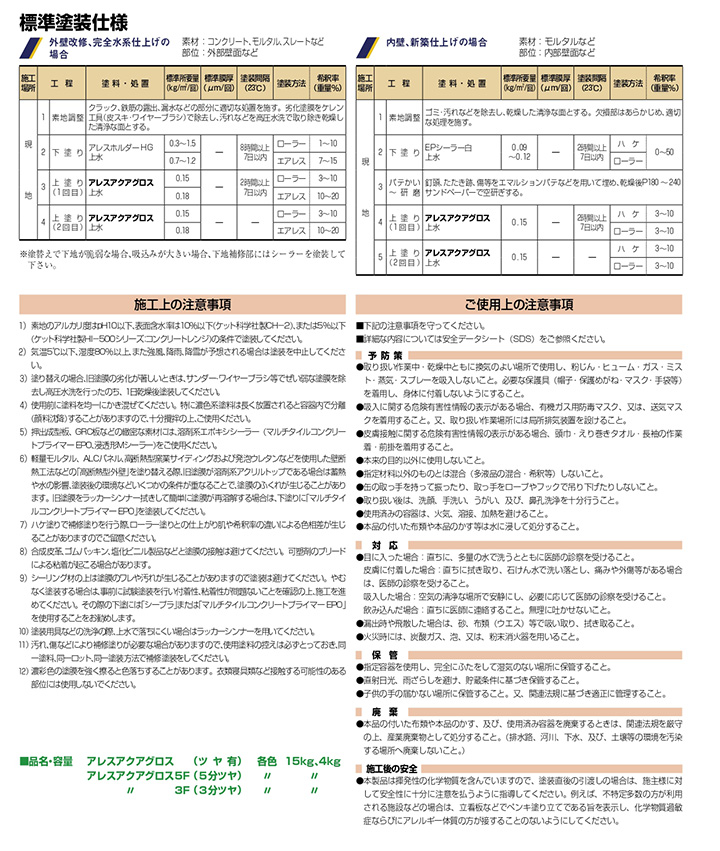 アレスアクアグロス5F 5分ツヤ B05-75B 4kg（関西ペイント/屋内外/水性