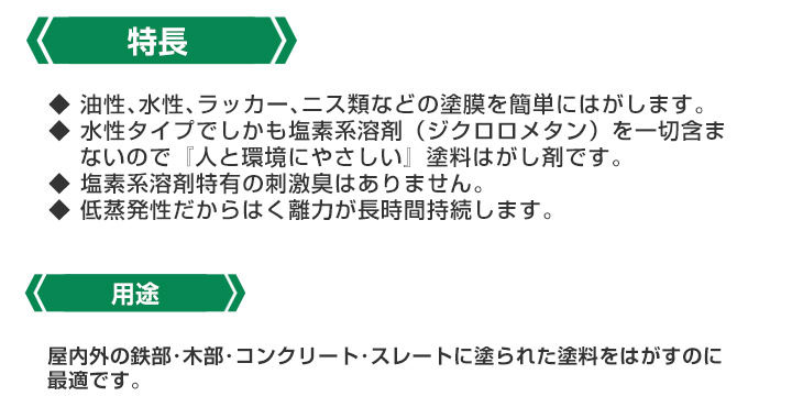 水性タイプ 塗料はがし剤メイン画像