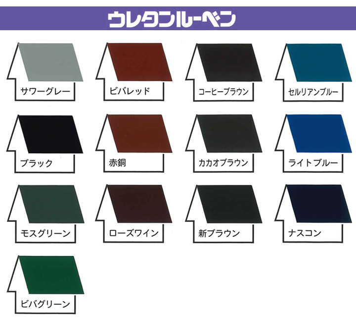 ウレタンルーベン コーヒーブラウン 16kgセット （大日本塗料/屋根