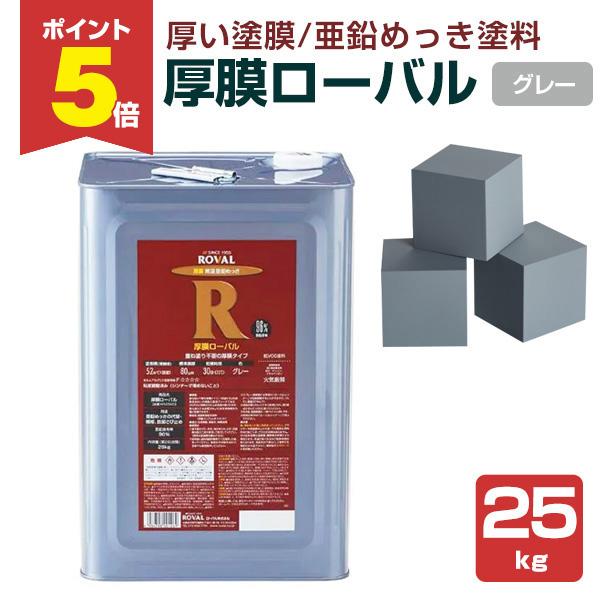 P5倍！】 厚膜ローバル 25kg （ローバル/亜鉛メッキ補修用塗料 