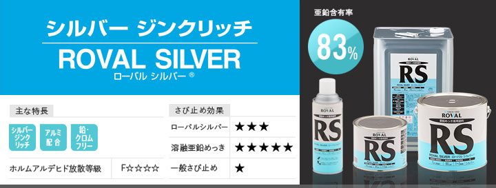 ローバルシルバースプレー 420ml×6本/箱 （ローバル/亜鉛めっき塗料 