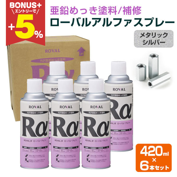 新品・未使用・未開封　ローバルアルファ　6個まとめ売り BONUS+5%】 ローバルアルファスプレー 420ml×6本/箱 （ローバル/亜鉛
