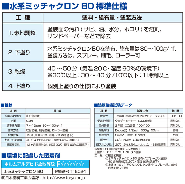 P5倍！】 水系ミッチャクロン BO 16L (強力密着剤 染めQテクノロジィ
