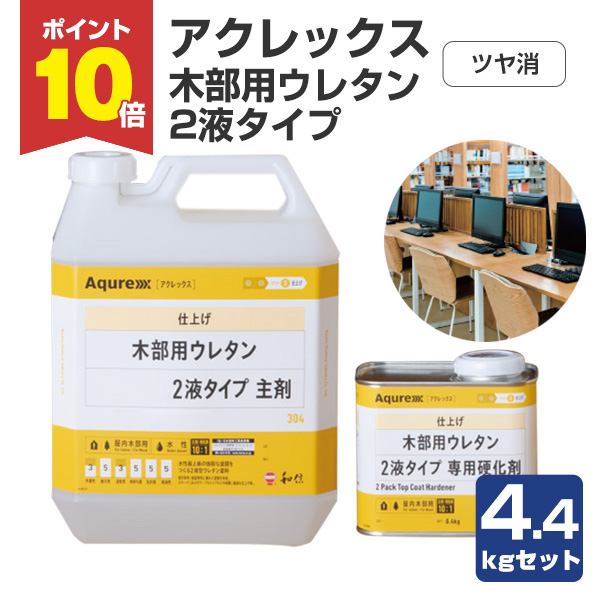 ウレタン上塗り塗料　黒　主剤・硬化剤 20kgセット 期間限定P10倍！】 アクレックス 木部用ウレタン ツヤ消 2液