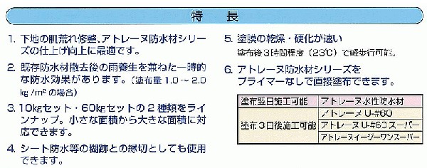 アトレーヌ 防水用下地調整材 10kgセット （アトミクス/下塗り） : wp