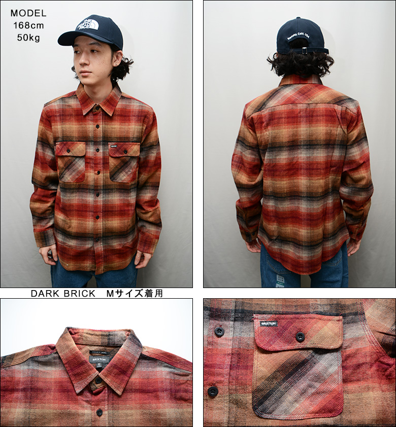 ブリクストン ネルシャツ BRIXTON BOWERY L/S FLANNEL SHIRT シャツ