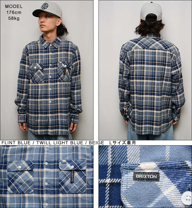 ブリクストン ネルシャツ BRIXTON BOWERY L/S FLANNEL SHIRT