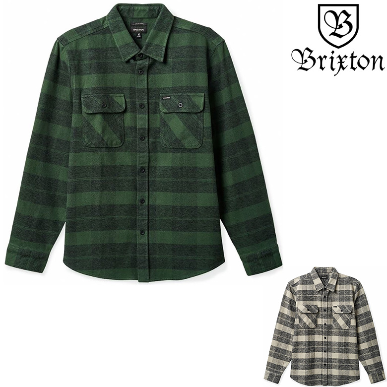 Brixton ブリクストン・ボーダー長袖 チェックシャツ size: S BRIXTON BOWERY シャツ 長袖 ブリクストン チェック 20TH ANNIV