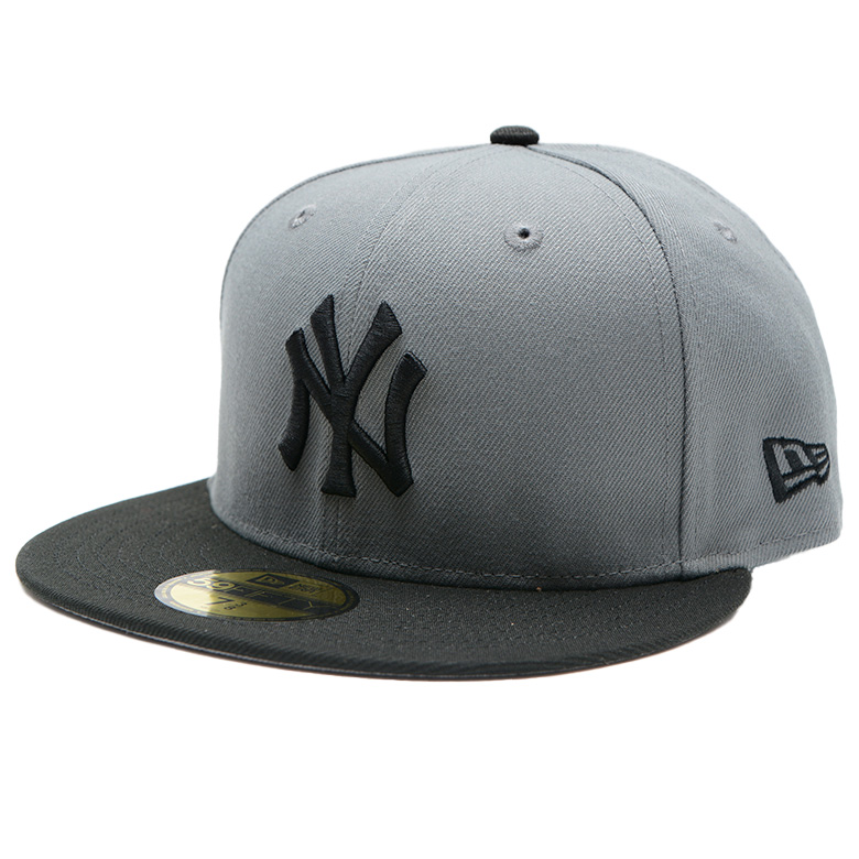 ニューエラ 海外限定 日本未発売 NEW ERA 59FIFTY MLB New York Yankees Grey / Black  ニューヨーク・ヤンキース 正規取扱店 CAP キャップ 帽子