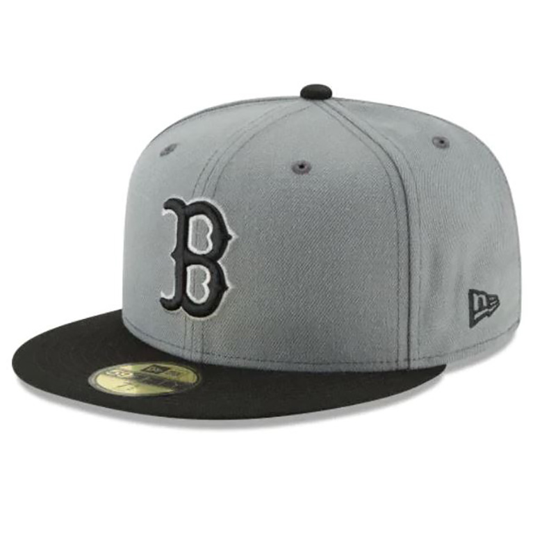 ニューエラ 海外限定 日本未発売 NEW ERA 59FIFTY MLB Boston Red Sox Grey / Black  ボストン・レッドソックス CAP キャップ 帽子