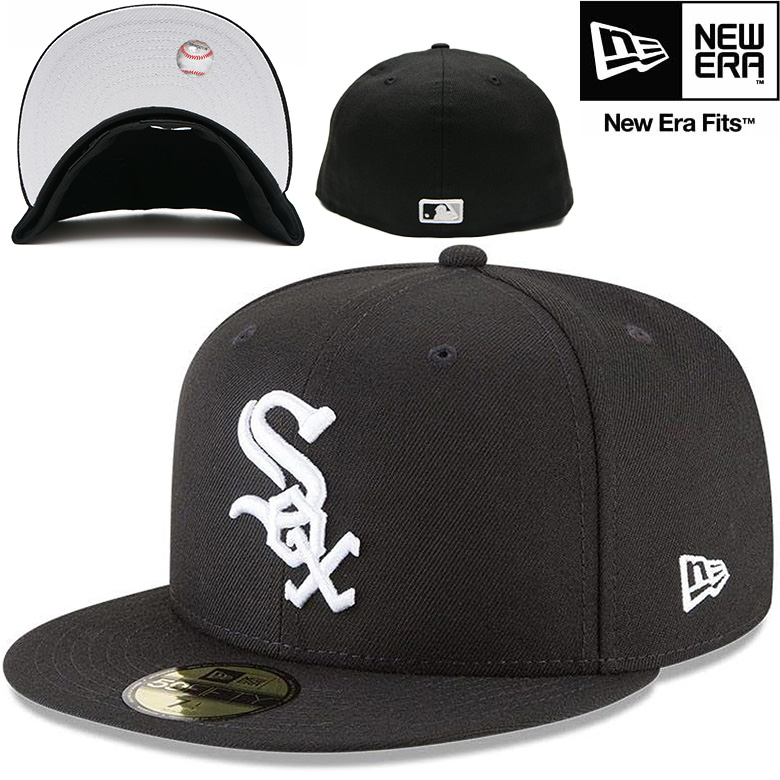 ニューエラ 海外限定 日本未発売 NEW ERA 59FIFTY MLB Chicago White Sox Black シカゴ・ホワイトソックス  正規取扱店 CAP キャップ 帽子