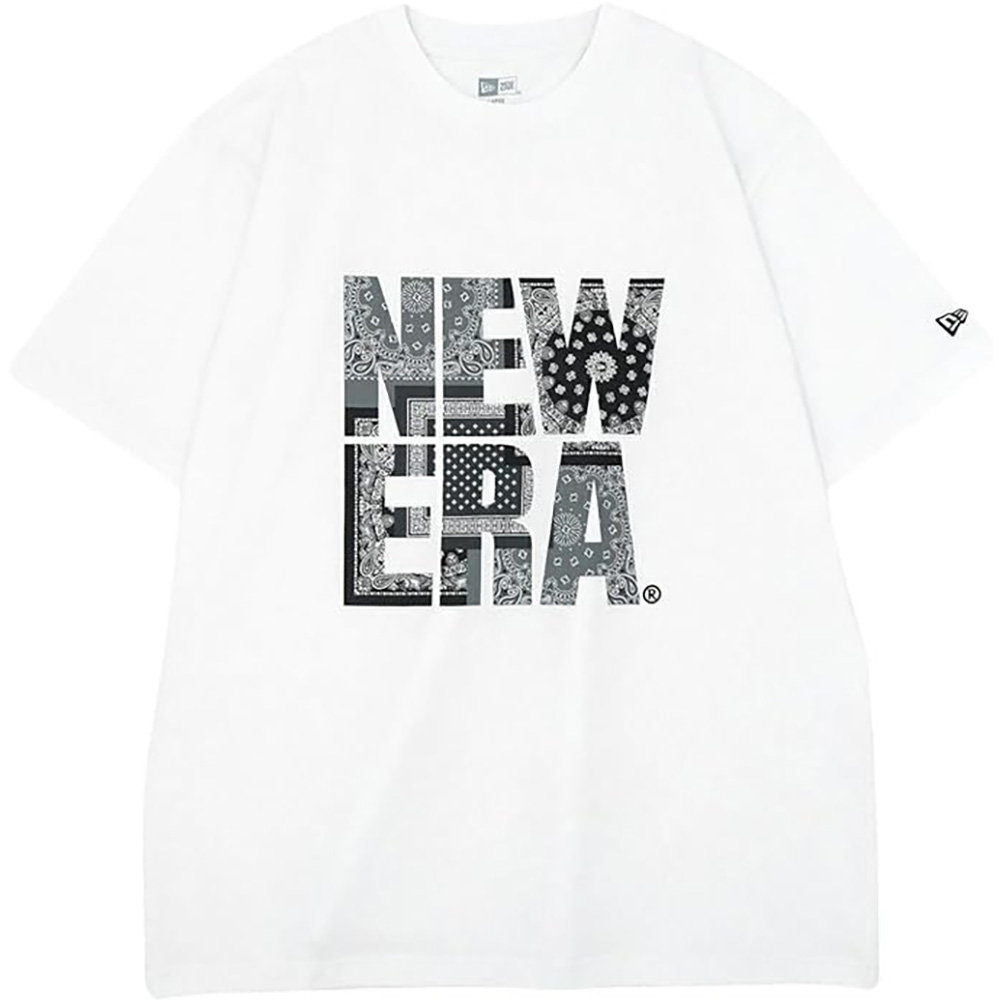 ニューエラ Tシャツ NEW ERA PAISLEY SQUARE LOGO TEE 正規取扱店 半袖 コットン Tシャツ スクウェアロゴ レギュラーフィット NEWERA 14121885 14121886｜pajaboo｜02