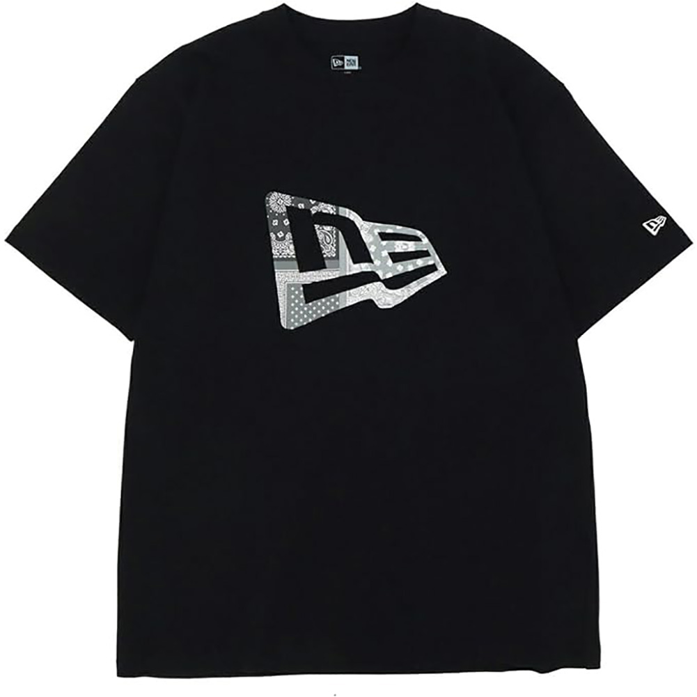 ニューエラ Tシャツ NEW ERA PAISLEY FLAG LOGO TEE 正規取扱店 半袖 コットン Tシャツ フラッグロゴ レギュラーフィット NEWERA 14121887 14121888｜pajaboo｜03