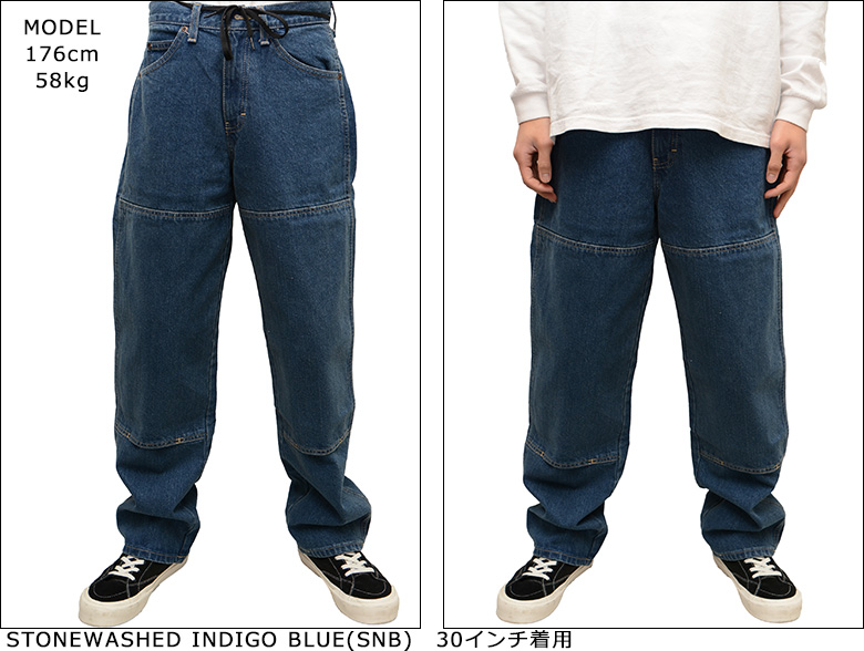 00s Dickies ダブルニー デニムパンツ 32×30 USA企画 レア Dickies ディッキーズ ダブルニー デニム パンツ ライトデニム