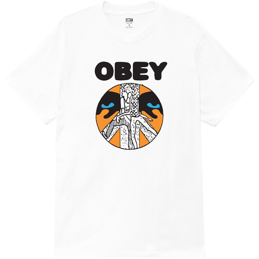 OBEY（オベイ） Tシャツ OBEY PSYCHIC YOUTH SYSTEMS S/S TEE 正規取扱 OBEY オベイ ポケットTシャツ ホワイト