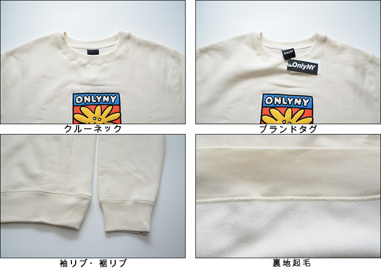 （ オンリーニューヨーク トレーナー ） ONLY NY FLOWER CREW NECK クルーネック スウェット ONLY NEW YORK