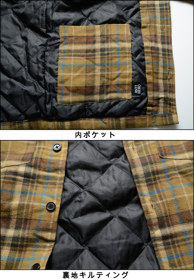ANTIHERO（アンタイヒーロー） シャツ ANTI HERO BASIC EAGLE FLANNEL