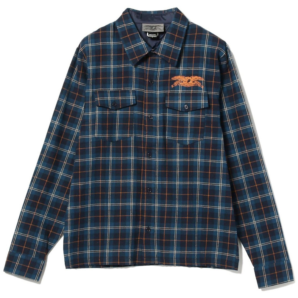 アンタイヒーロー シャツ ANTI HERO BASIC EAGLE FLANNEL SHIRT ネルシャツ チェックシャツ  正規取扱店 スケーター