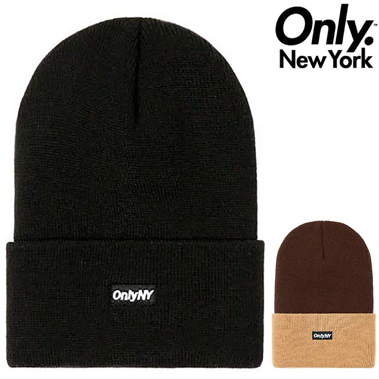 オンリーニューヨーク ニットキャップ ONLY NY BLOCK LOGO BEANIE キャップ ビーニー ワッチキャップ ニット帽 帽子 CAP  ONLY NEW YORK