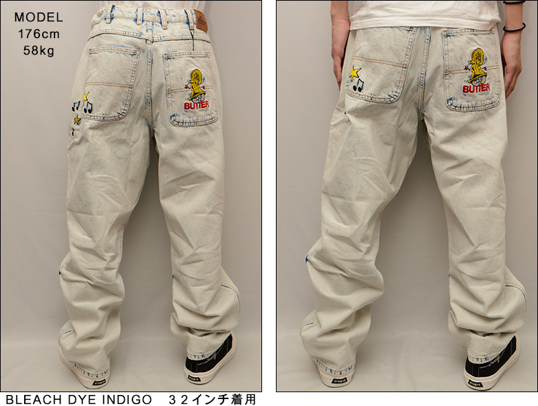 バターグッズ パンツ BUTTER GOODS x THE SMURFS HARMONY DENIM