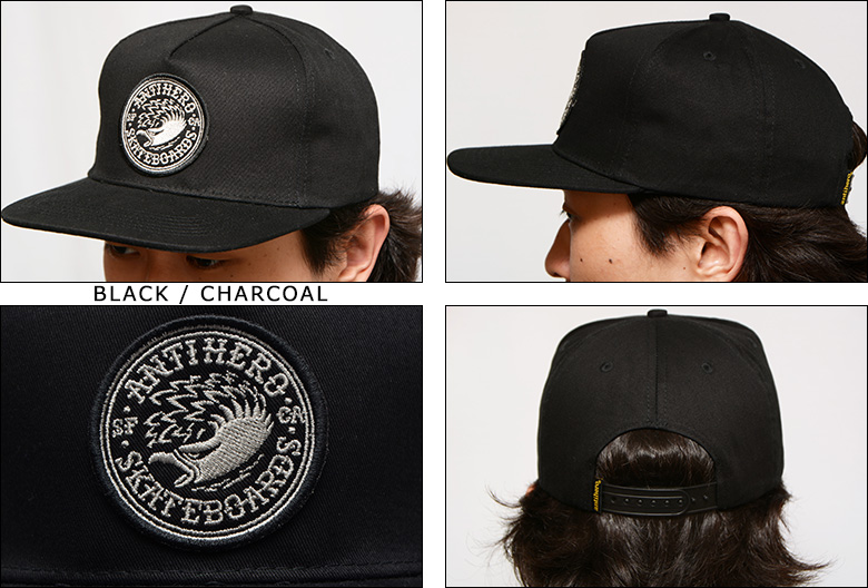 ANTIHERO スナップバッグ キャップ グレー ANTIHERO アンタイヒーロー アンチヒーロー スナップバック