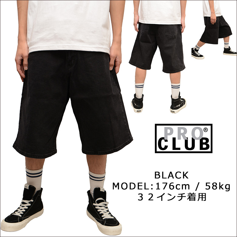PRO CLUB（プロクラブ） ハーフパンツ PRO CLUB DENIM BAGGY SHORT