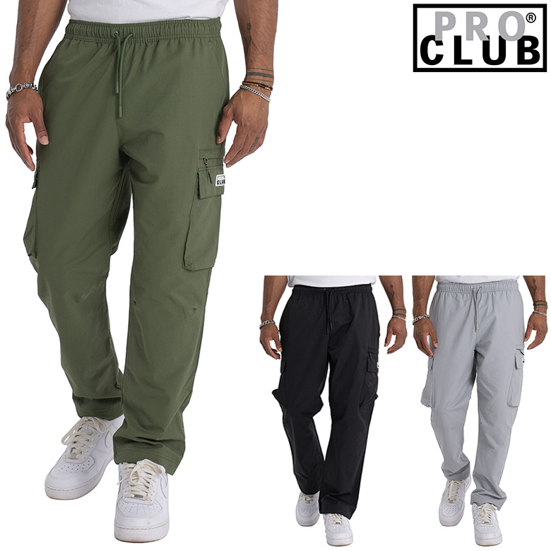 プロクラブ ナイロンパンツ PRO CLUB COMFORT TECH TAPERED CARGO PANT