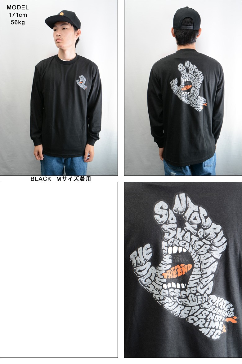 SANTA CRUZ（サンタクルーズ） ロンT SANTA CRUZ LETTER HAND L/S TEE