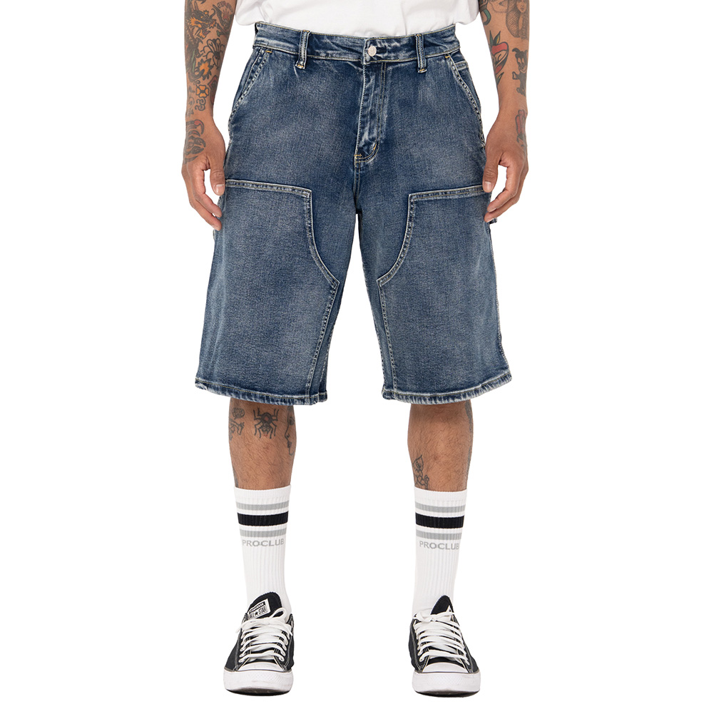 PRO CLUB プロクラブ ハーフパンツ DOUBLE KNEE DENIM CARPENTER