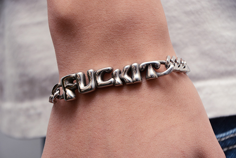 HUF（ハフ） ブレスレット HUF FUCK IT WARPED ID BRACELET