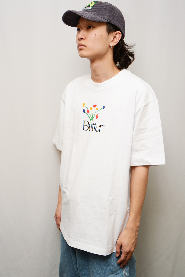 バターグッズ Tシャツ BUTTER GOODS BOUQUET TEE 半袖T プリントT スケート T-SHIRT スケーター 正規取扱店