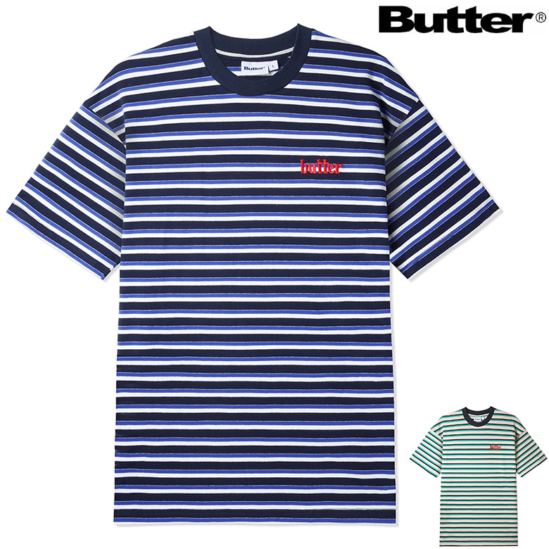 バターグッズ Tシャツ BUTTER GOODS THOMAS STRIPE TEE 半袖T ボーダー