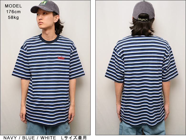 バターグッズ Tシャツ BUTTER GOODS THOMAS STRIPE TEE 半袖T ボーダーT スケート T-SHIRT スケーター  正規取扱店