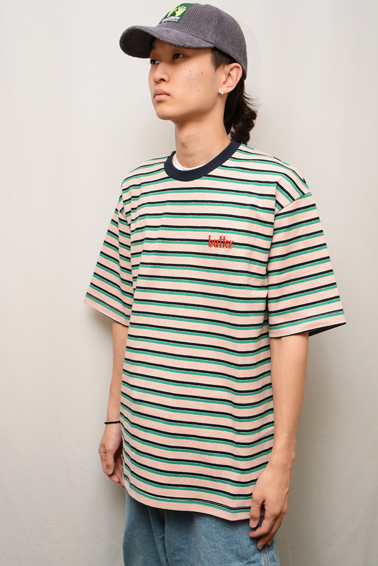 バターグッズ Tシャツ BUTTER GOODS THOMAS STRIPE TEE 半袖T ボーダー