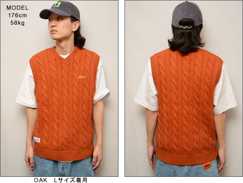 Butter goods アクリル ニット スケーター ベスト バターグッズ ベスト BUTTER GOODS SURGE KNITTED VEST ニット