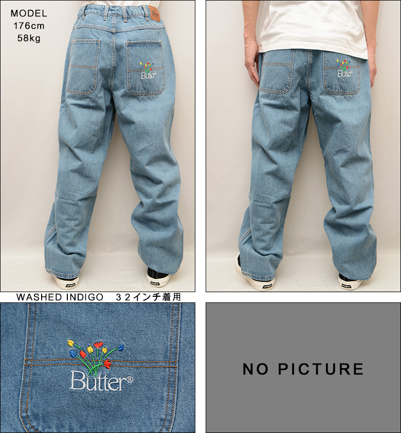 バターグッズ パンツ BUTTER GOODS BOUQUET DENIM PANTS デニムパンツ