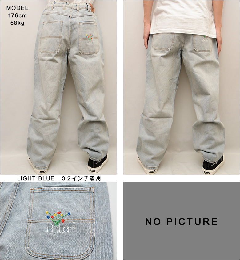 バターグッズ パンツ BUTTER GOODS BOUQUET DENIM PANTS デニムパンツ