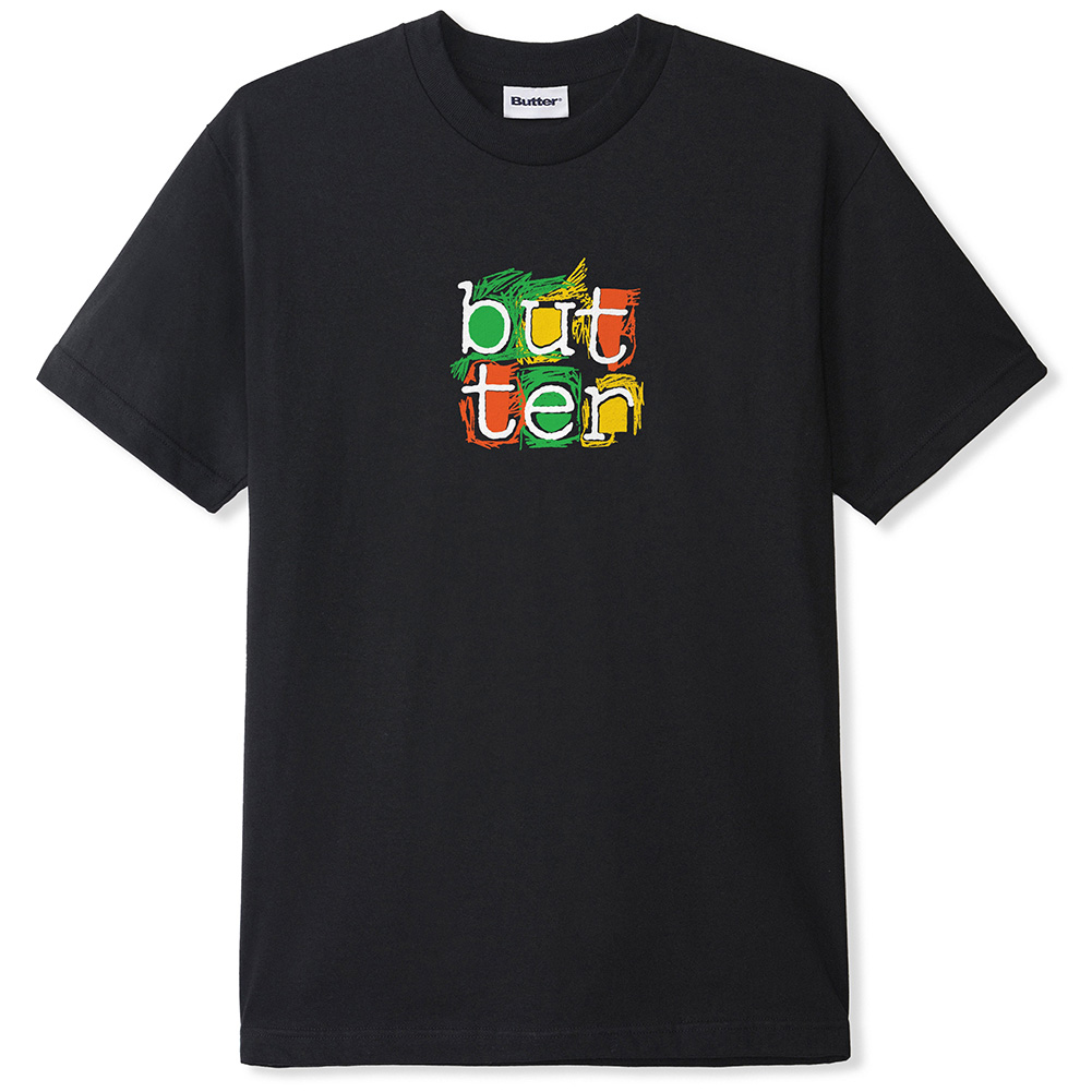 Butter Goods Scribble フットボール Tシャツ 半袖 3色 送料込み バターグッズ Tシャツ BUTTER GOODS SCRIBBLE TEE 半袖T