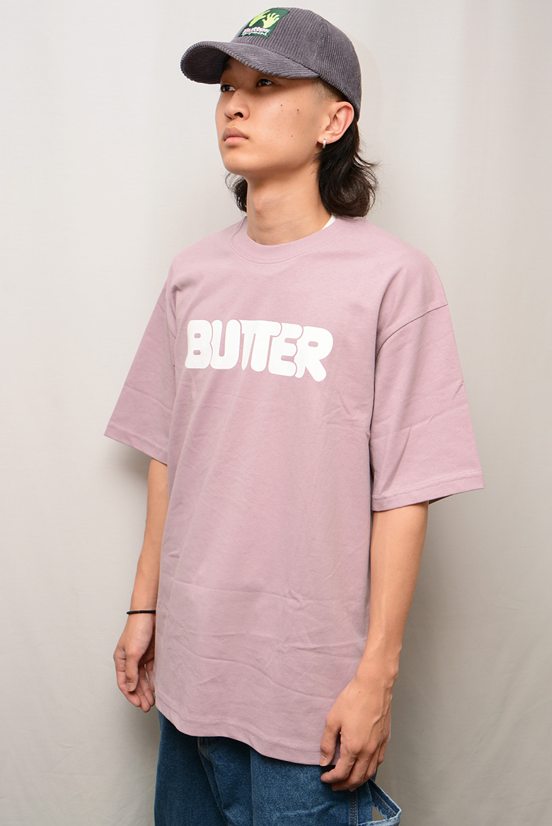 【新品未使用】Butter tシャツ M size バターグッズ Tシャツ BUTTER GOODS ROUNDED LOGO TEE 半袖T プリントT